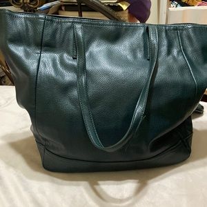 Moss green tote bag